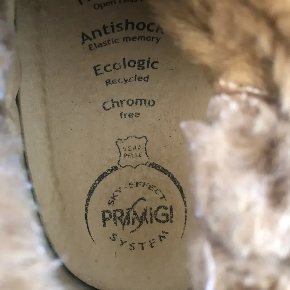 Primigi Kids Suede Boots Fuzzy Brown Size 12 1/2 (EU30)